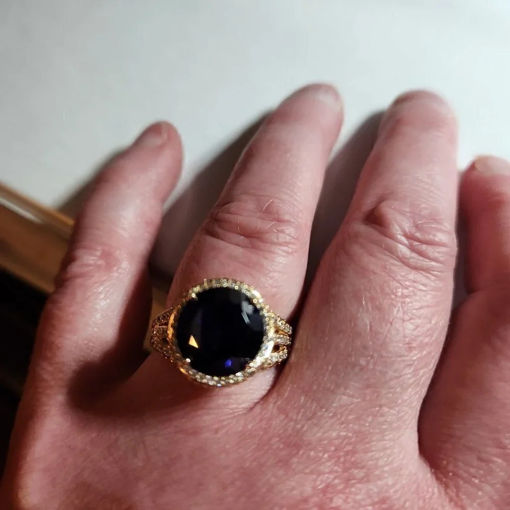 Bella Luce Yellow Ring Tanzanite Diamond Simulants Size 10